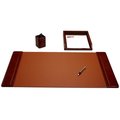 Workstation Mocha Leather  Desk Set, 3PK TH951691